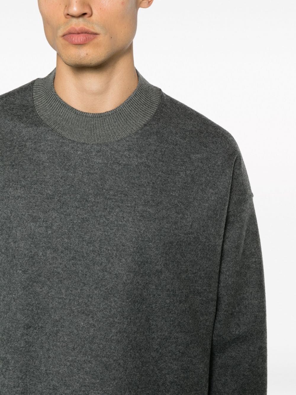crew-neck felted-wool jumper - 5