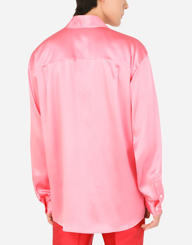 Oversize silk satin shirt - 5