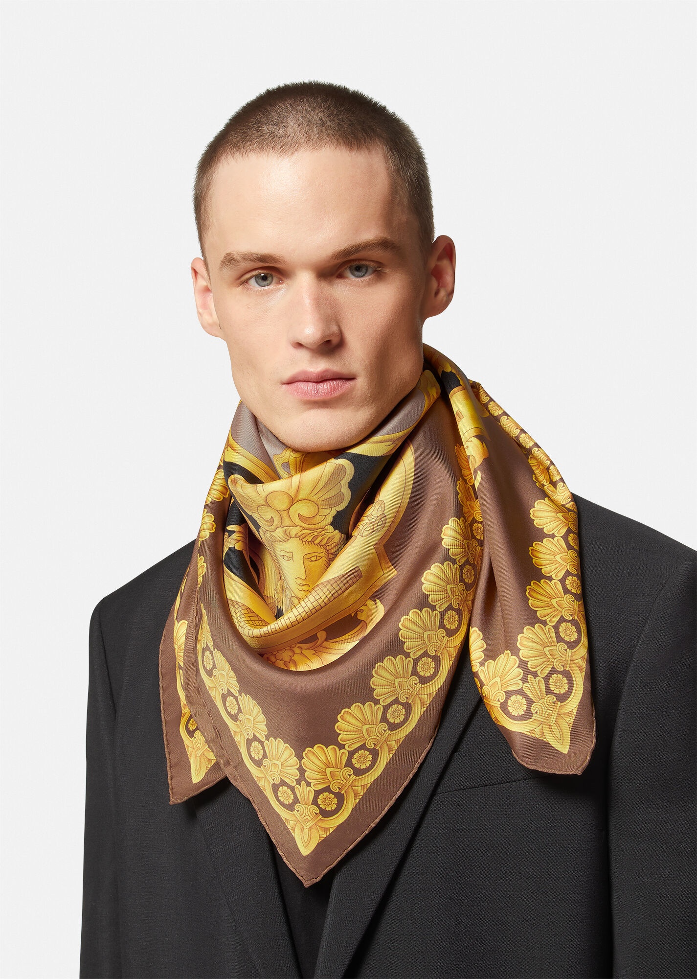 Barocco 660 Large Silk Foulard - 3