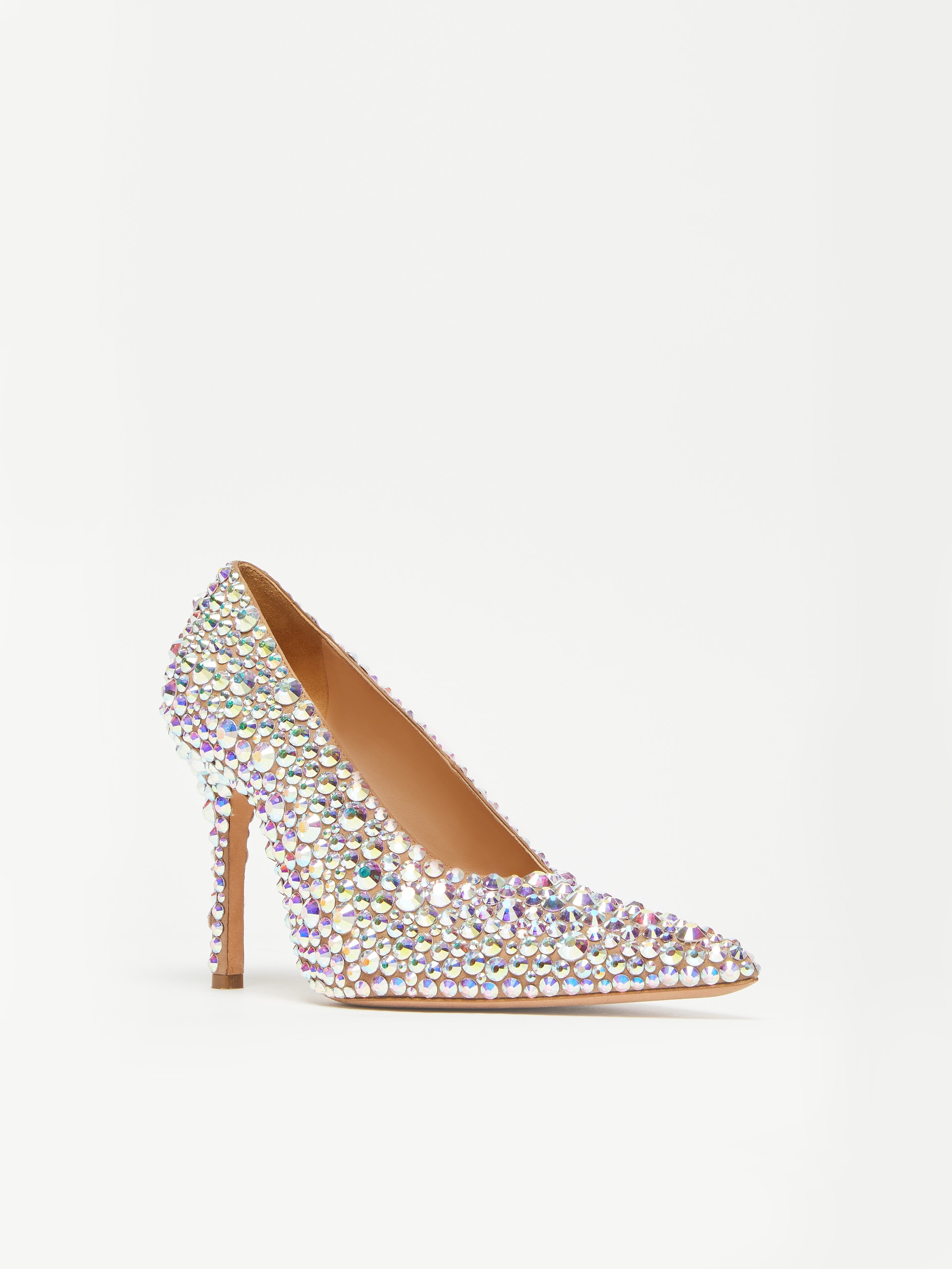 ALBANY Crystal-adorned suede court shoes - 2