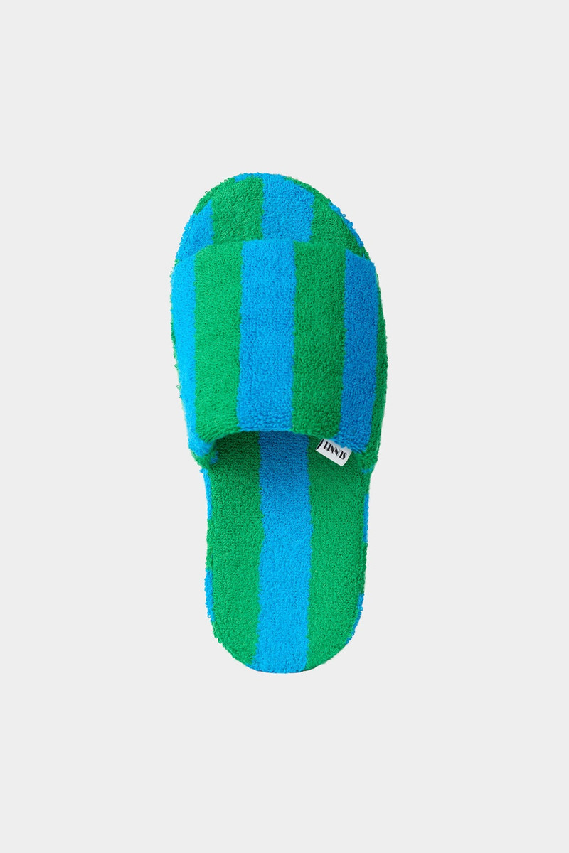 TOWEL DREAMY SLIDERS / azure & green stripes 3