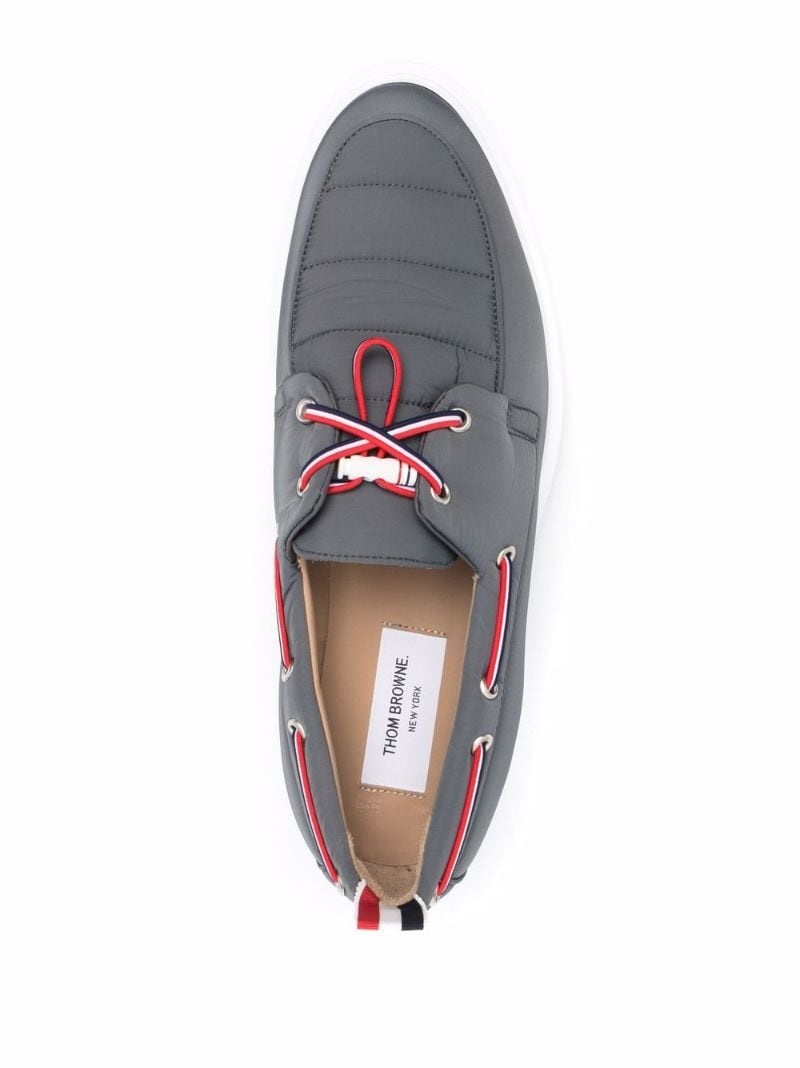 RWB stripe quilt-effect boat shoe - 4