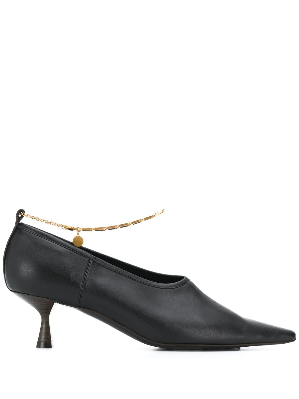 ankle-chain mid-heel pumps - 1