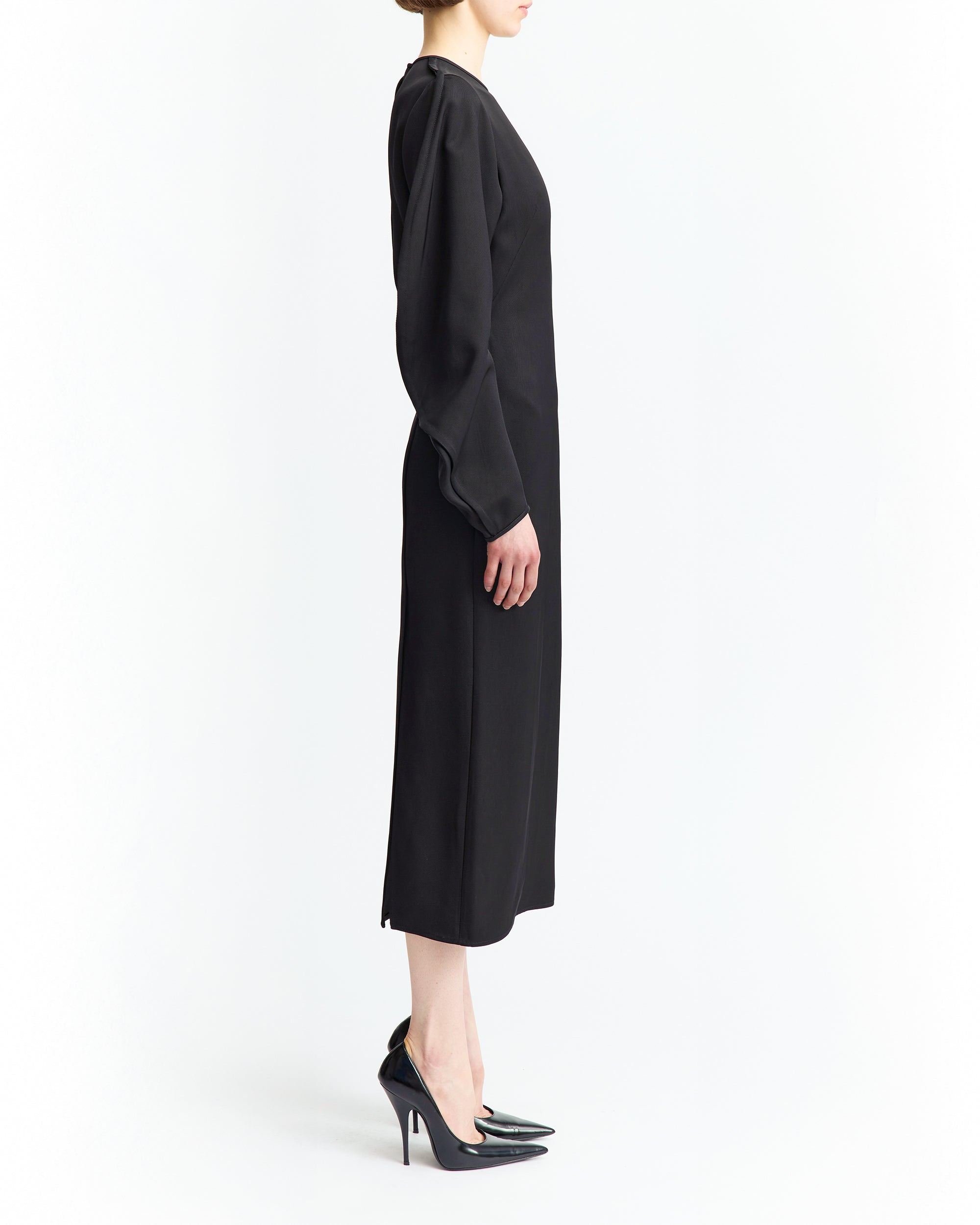 SAVERICO MIDI DRESS IN TWILL - 3