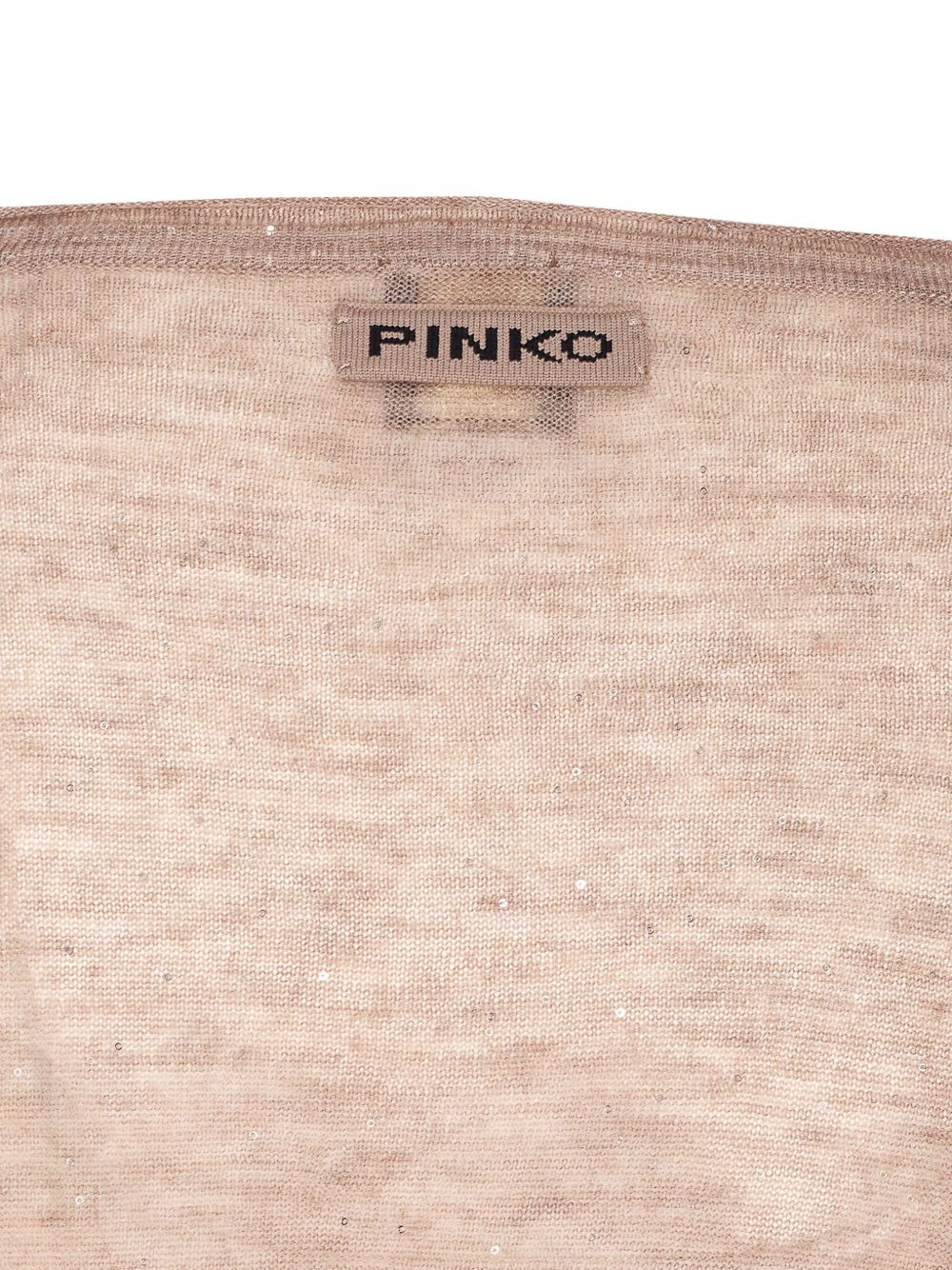 micro-paillette V-neck sweater - 4