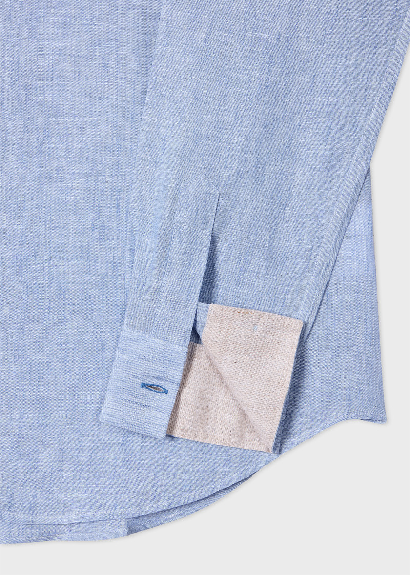 Paul Smith Light Blue Linen Shirt outlook