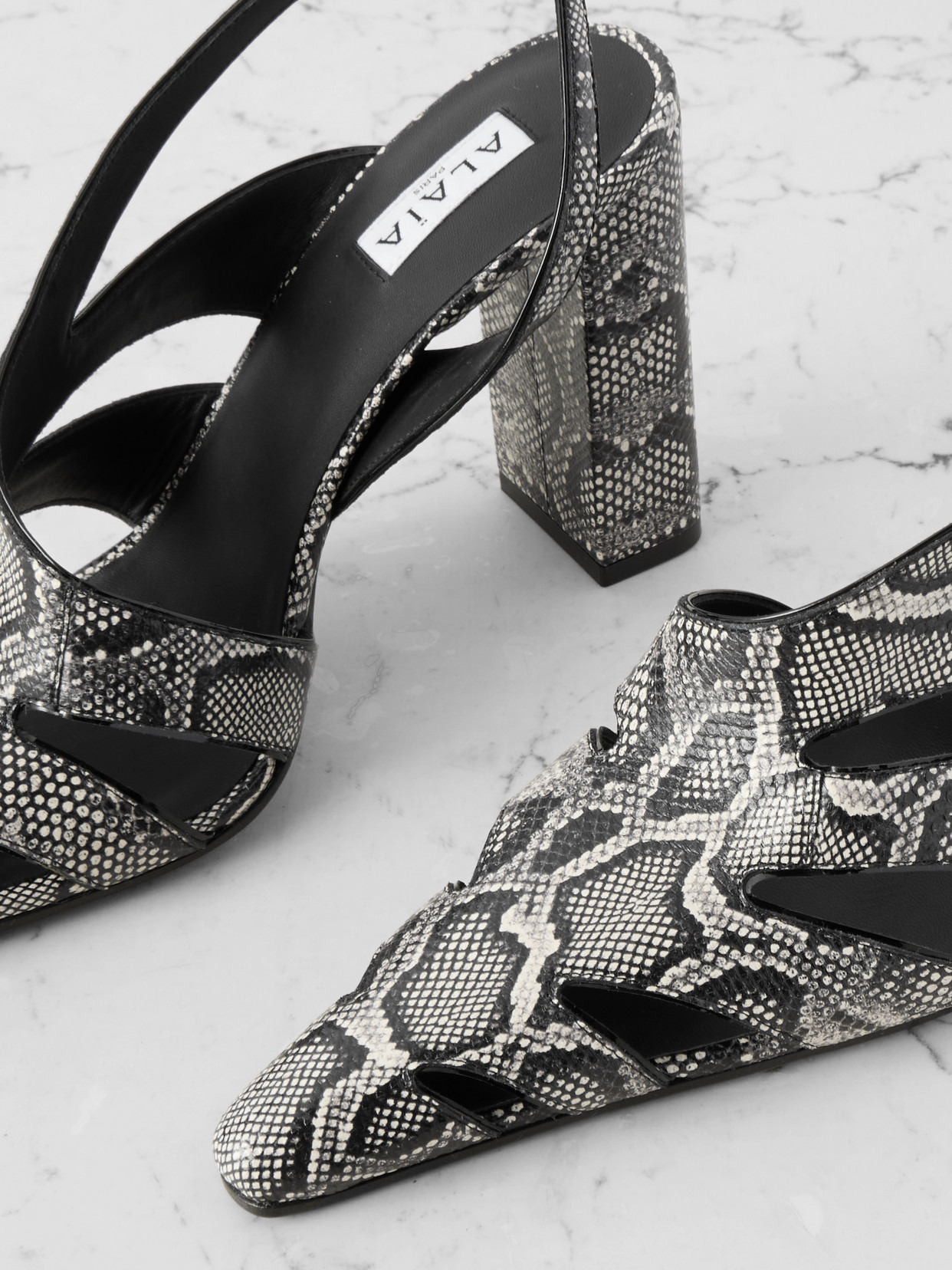 90 Snakeskin Slingback Sandals - 4