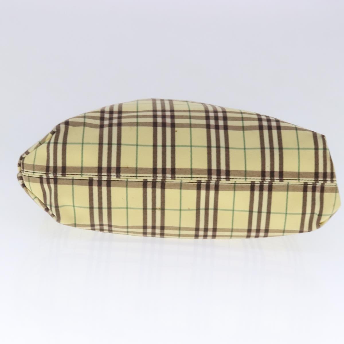 Burberry Nova Check Hand Bag Canvas Yellow Silver - 9
