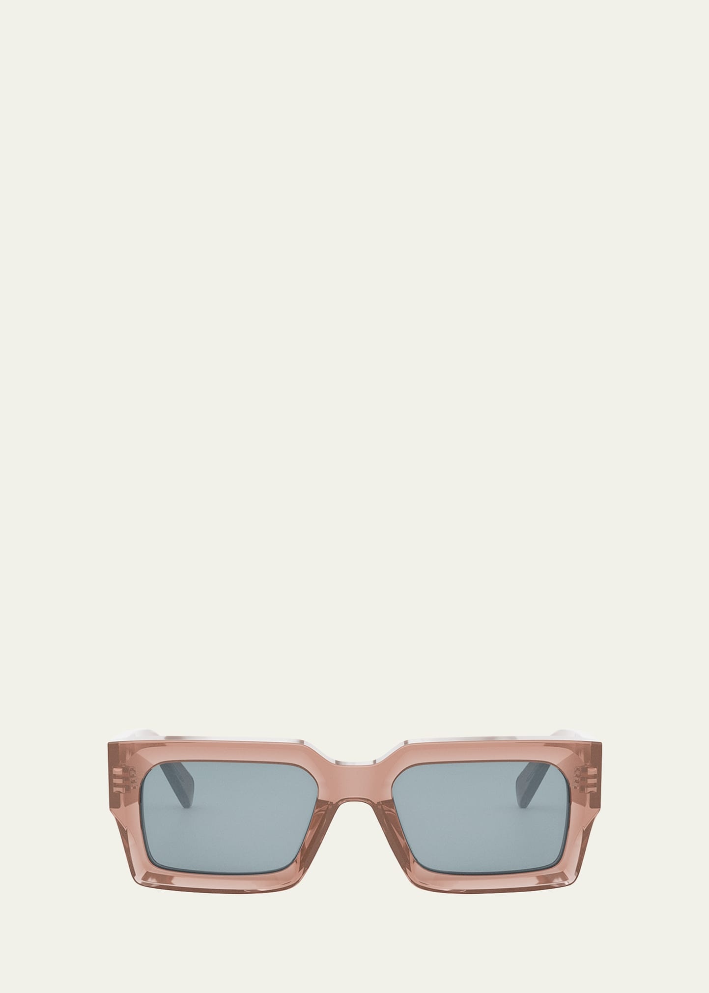 Beveled Acetate Rectangle Sunglasses - 1