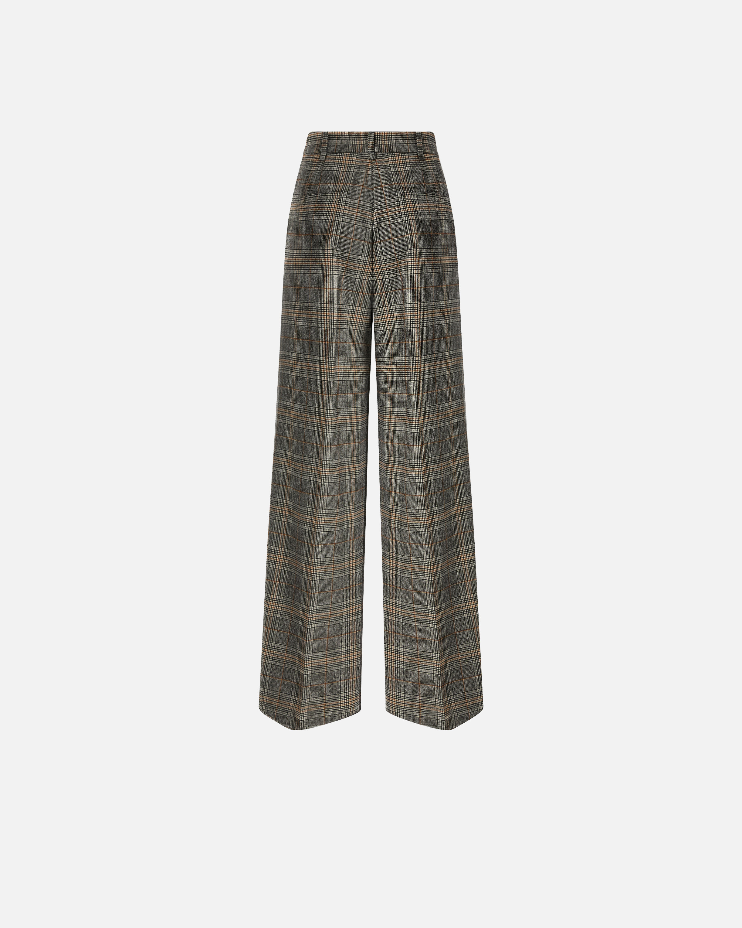 WIDE-LEG TROUSERS IN YARN-DYED CHECK - 2