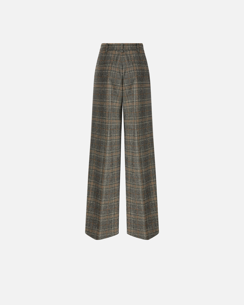PINKO WIDE-LEG TROUSERS IN YARN-DYED CHECK outlook