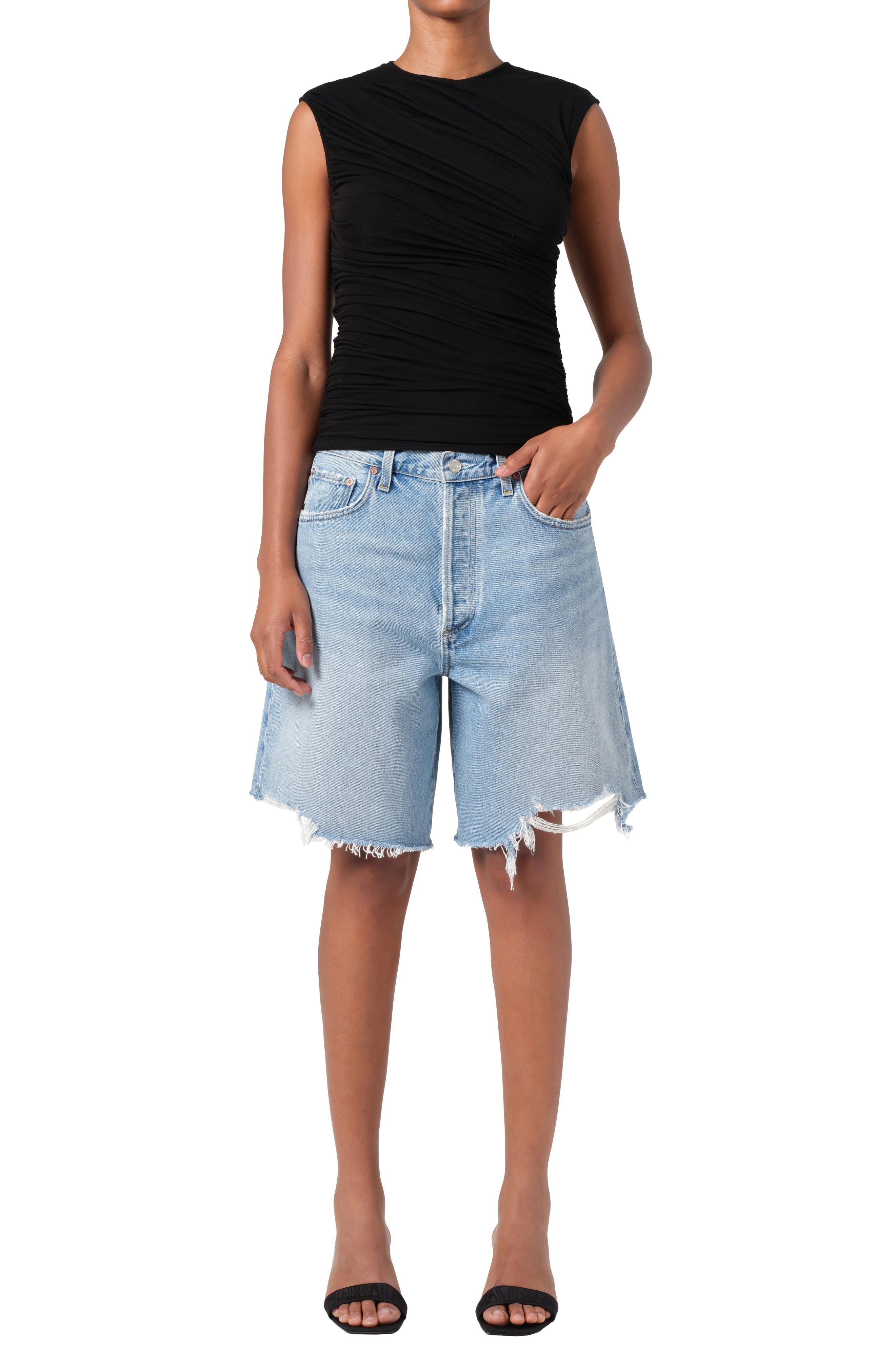 AGOLDE Indra Denim Shorts in Force at Nordstrom - 5