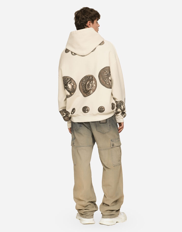Coin print inside-out jersey hoodie - 3