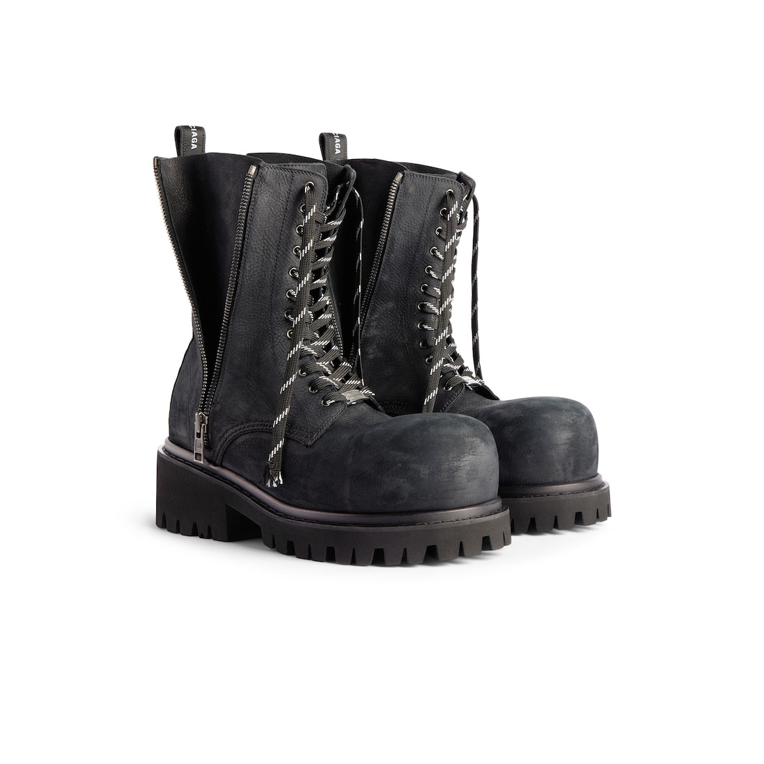 Men's Stomper Zipped Bootie in Black - 2