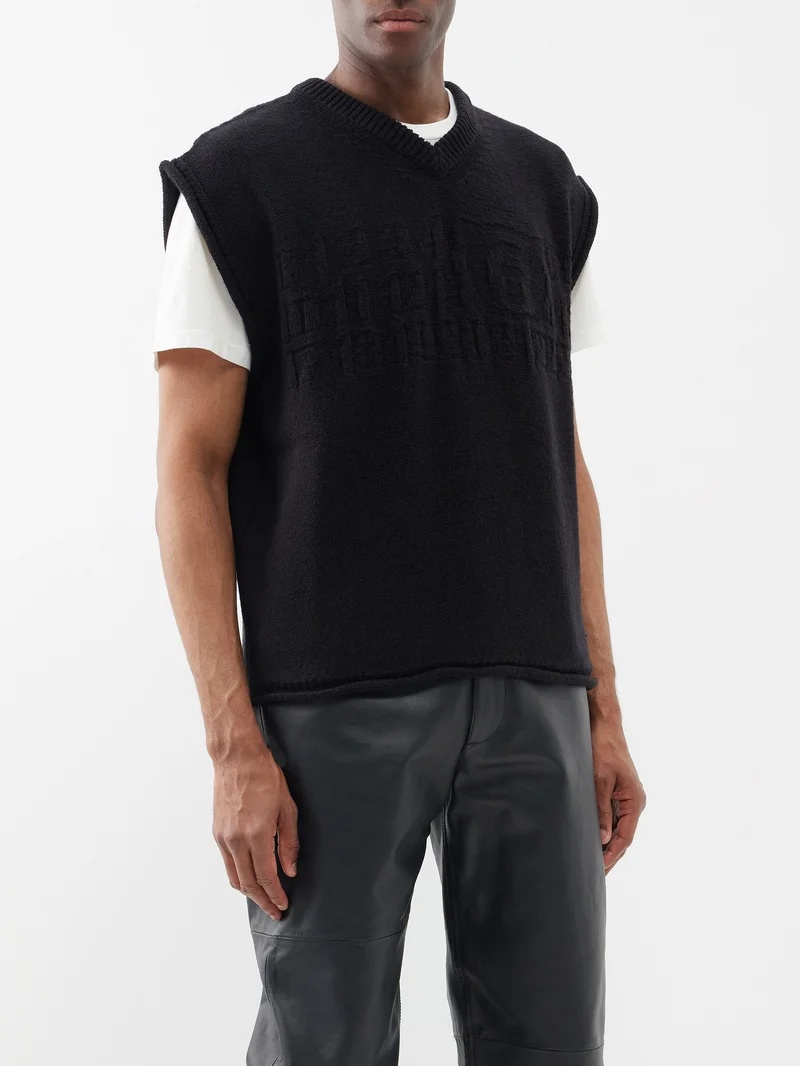 MM6 Maison Margiela V-neck wool-blend sweater vest