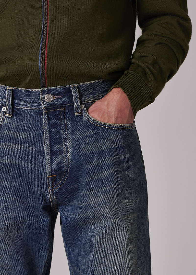 Straight-Fit Vintage-Wash Jeans 4