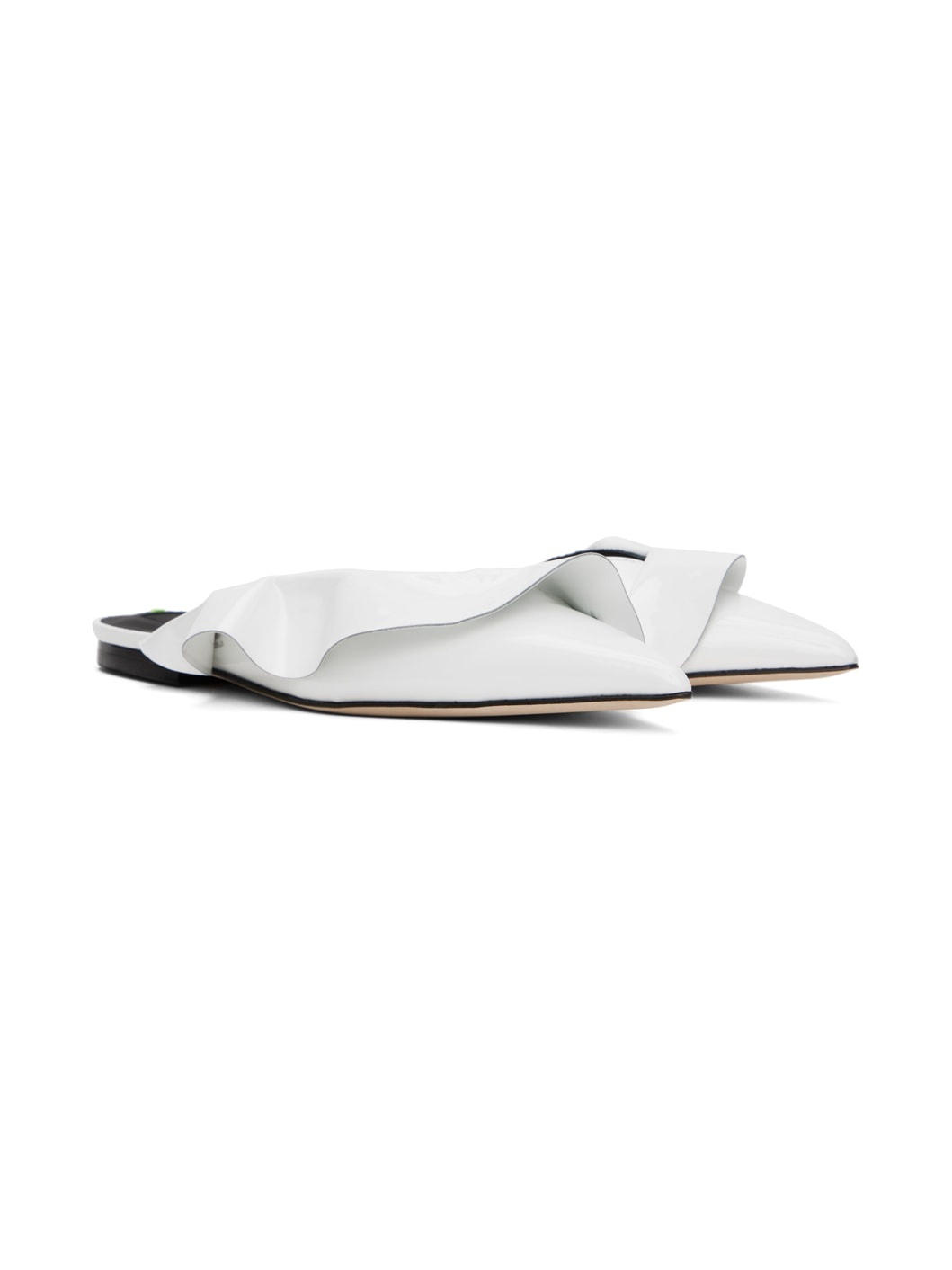 White Flat Mules - 4