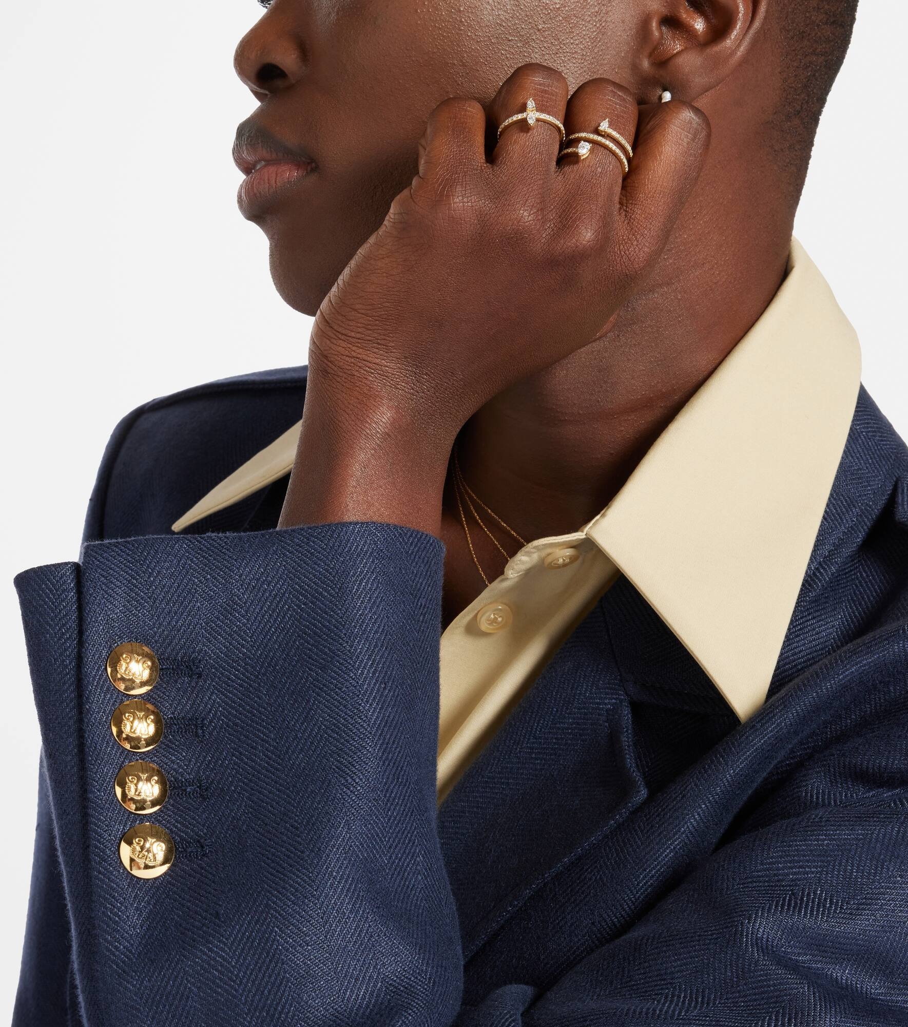 Héra 18kt gold ring with diamonds - 5