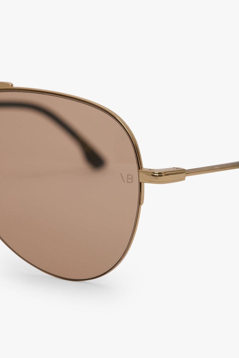 Metal Pilot Sunglass In Gold Blue 4