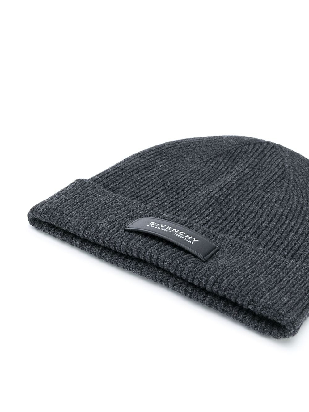 ribbed cashmere-wool knit beanie - 2