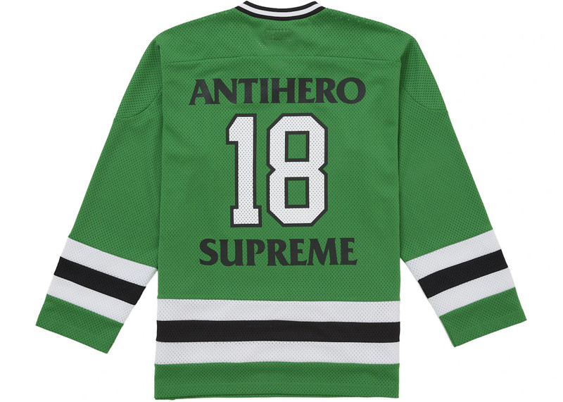 Supreme Supreme ANTIHERO Ozzy Hockey Jersey Green outlook