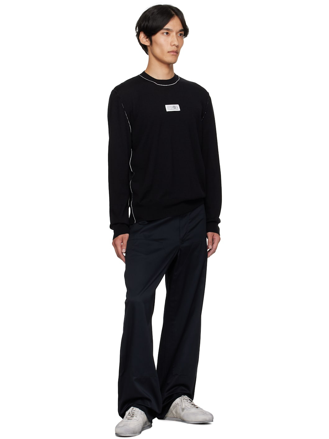 Black Cotton Trousers - 4