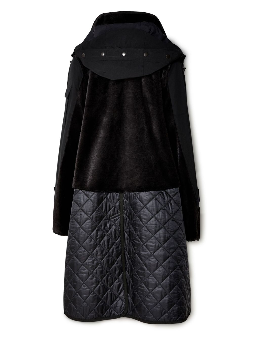 quilted hooded parka coat - 2