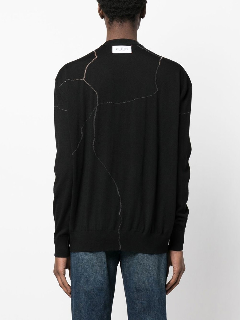 cracked-effect wool jumper 4