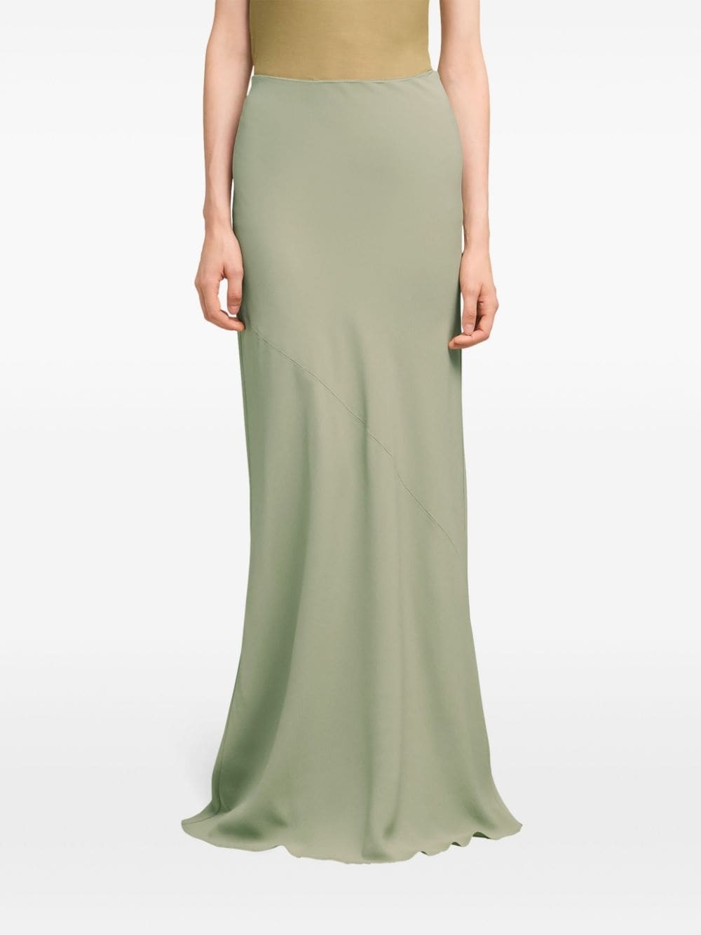 long bias-cut crepe skirt - 5