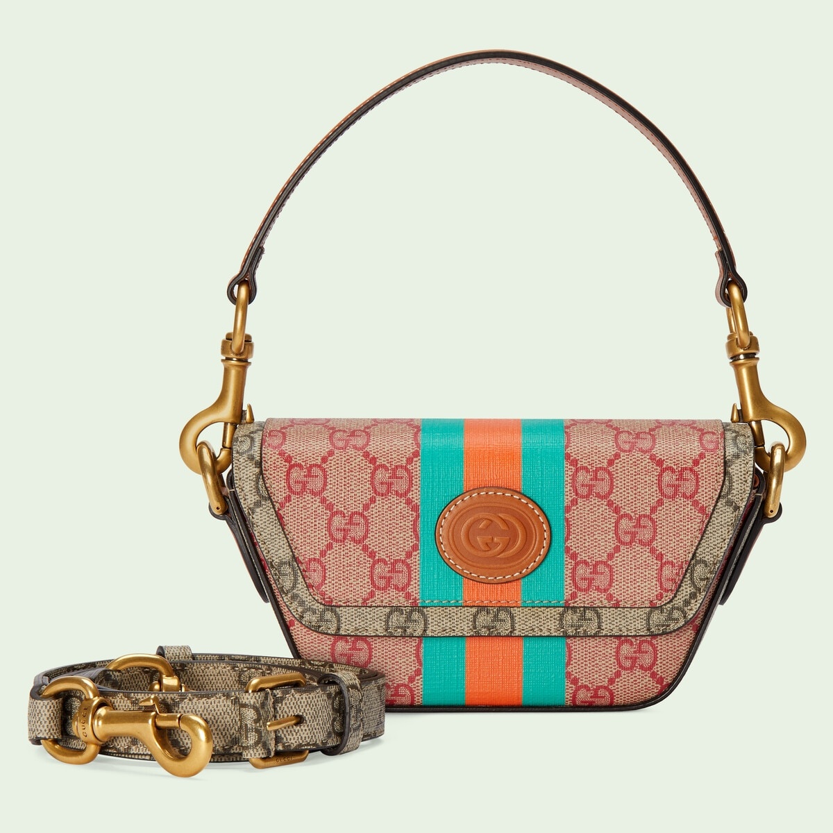 GG top handle mini bag with Web - 6