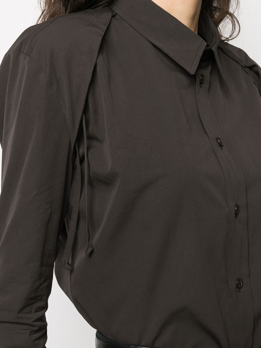 pleat-detail shirt - 5