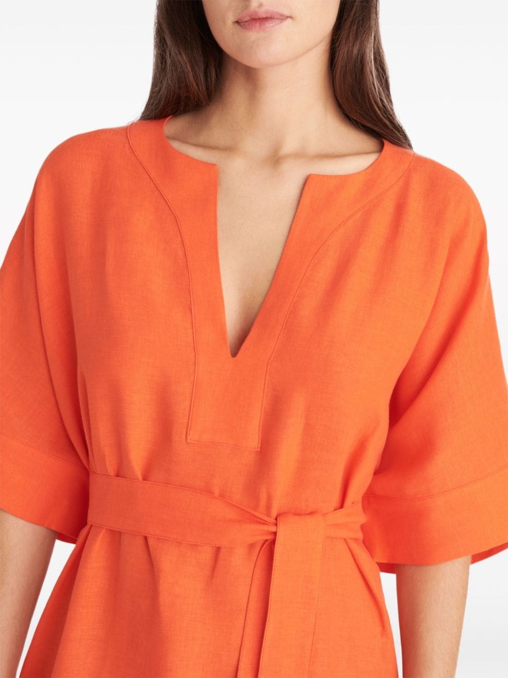Bibi linen kaftan dress - 4