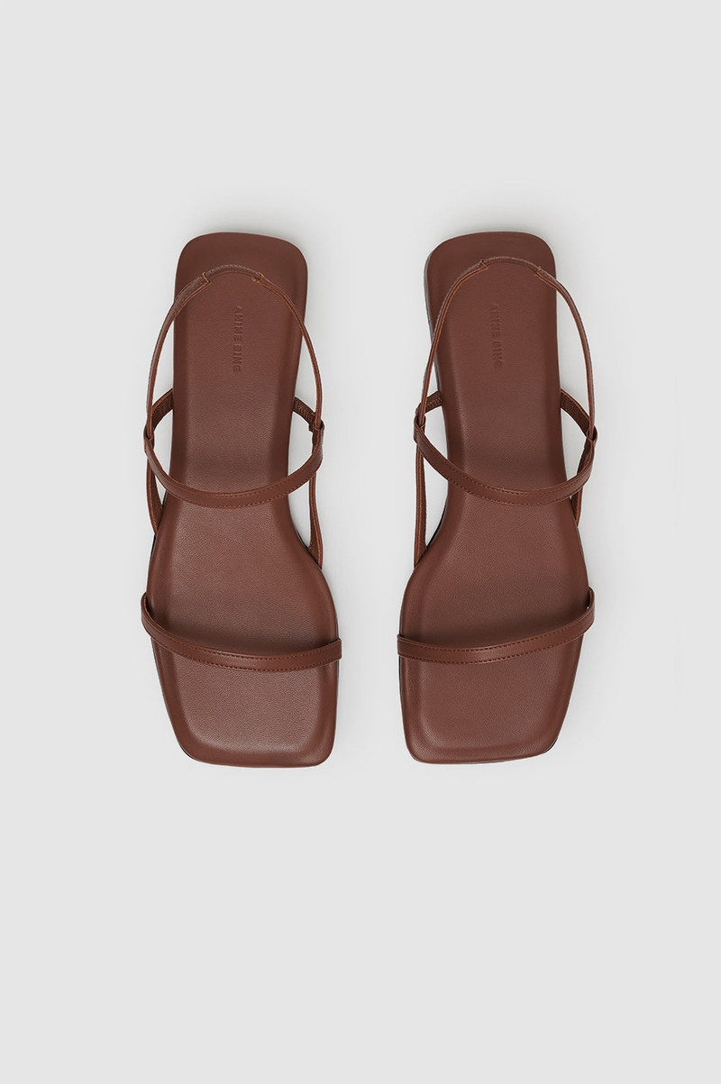 Hilda Flat Sandals - Cognac 2