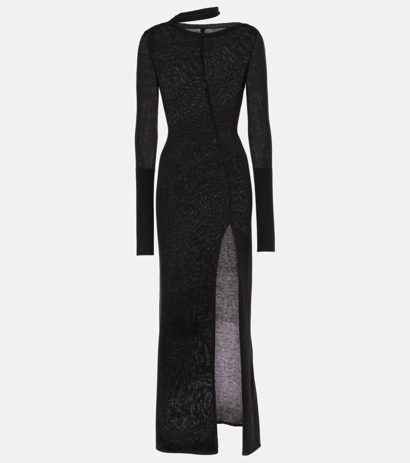 Knit cutout turtleneck maxi dress - 1