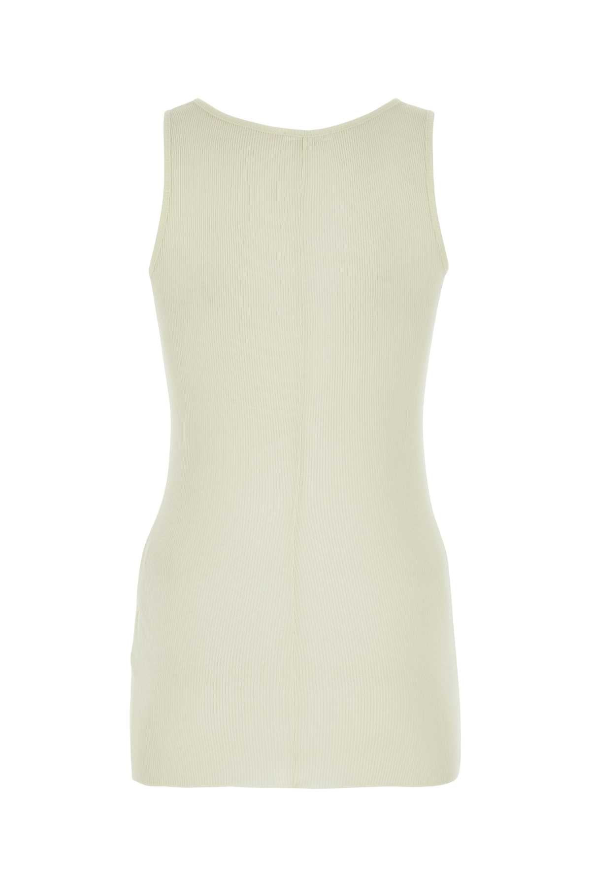 Ami Women Ivory Viscose Blend Tank Top - 2