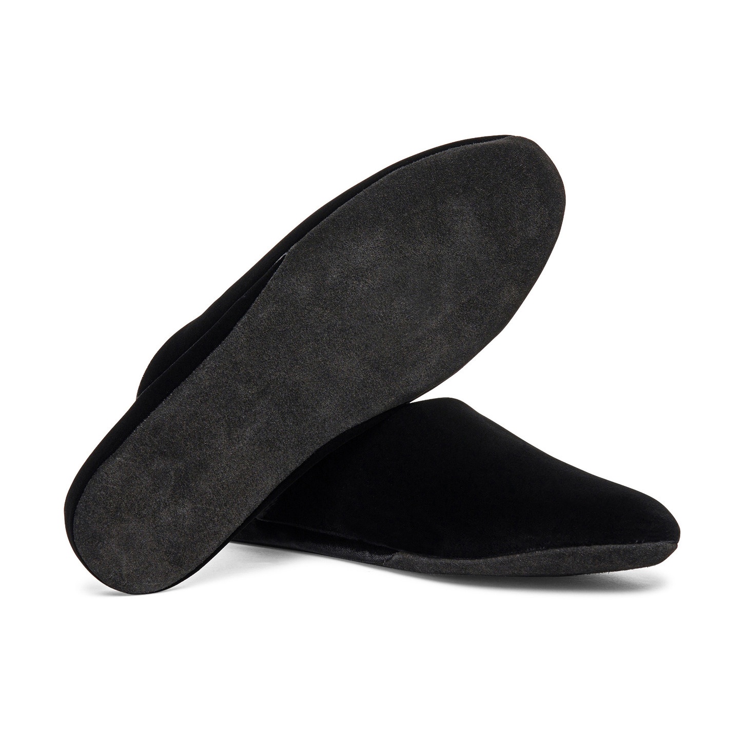 Men's black velvet slipper - 3