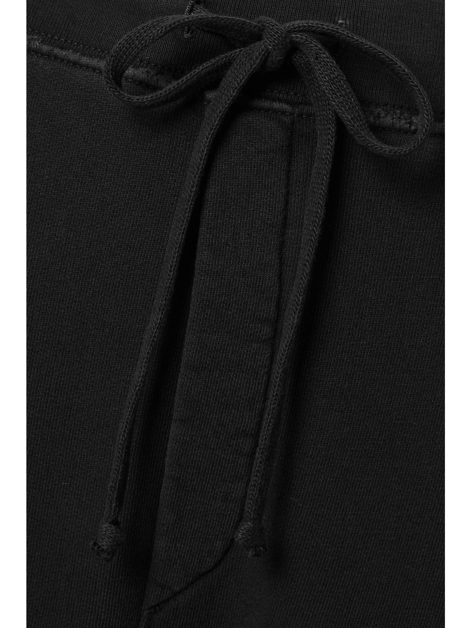Nolan cropped cotton-jersey track pants Black - 5