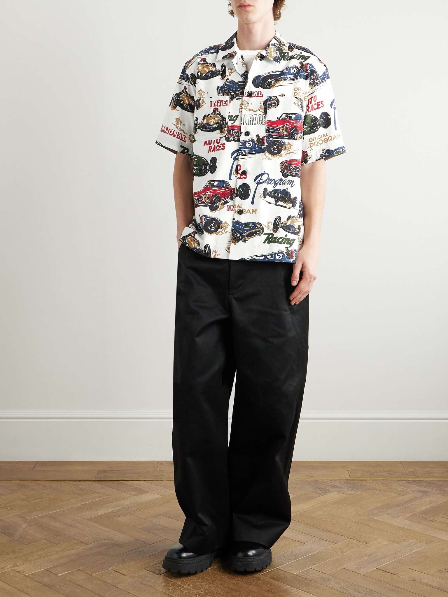 sacai Car Race / Tropical Print Shirt - 25-03653M-899 | REVERSIBLE