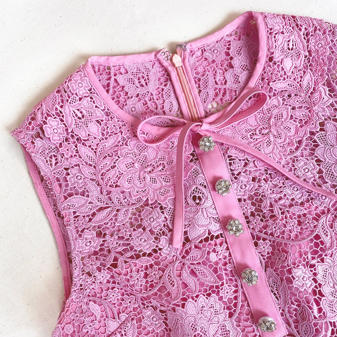Baby Pink Guipure Lace