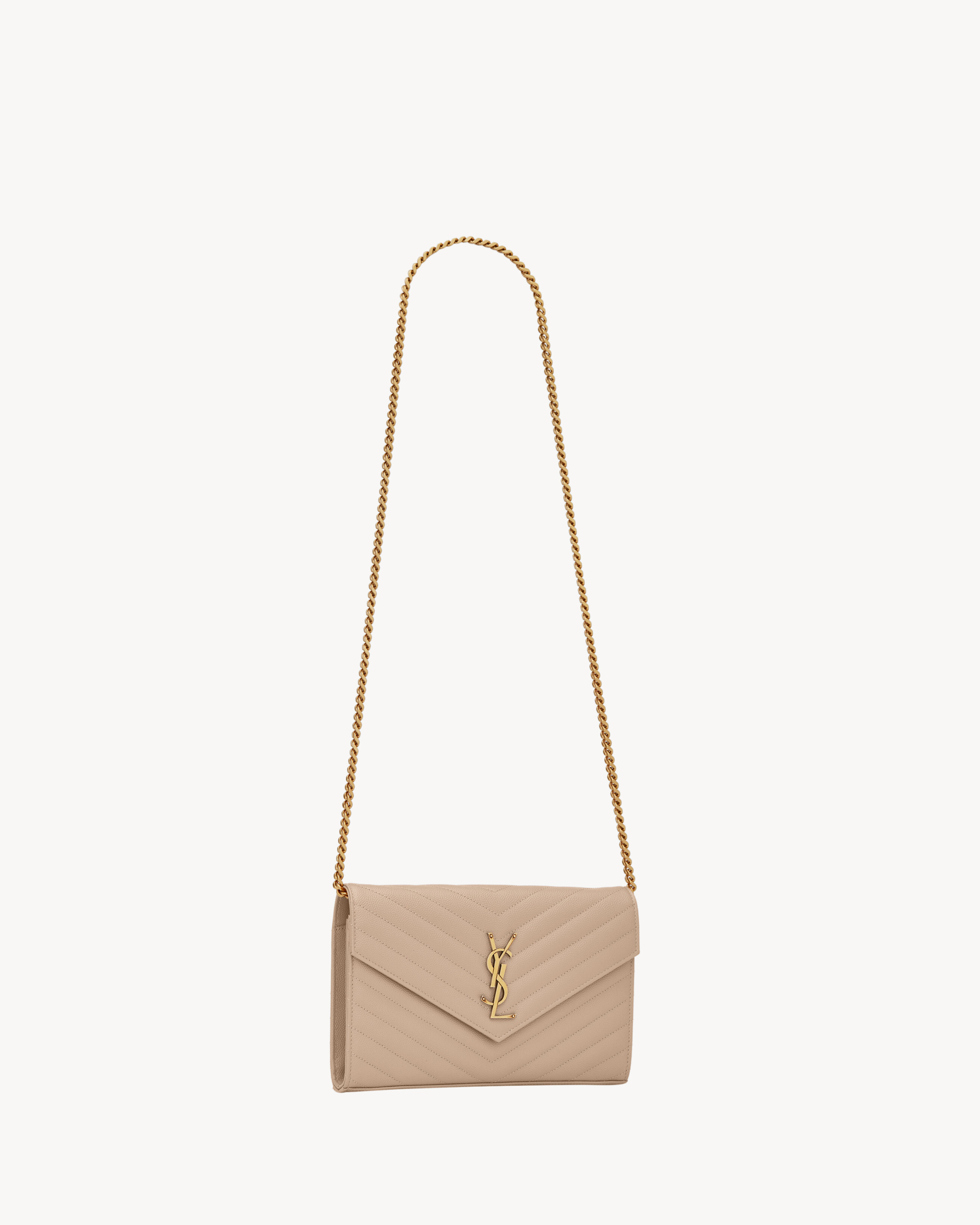 CLASSIC CASSANDRE CHAIN WALLET IN GRAIN DE POUDRE LEATHER - 6