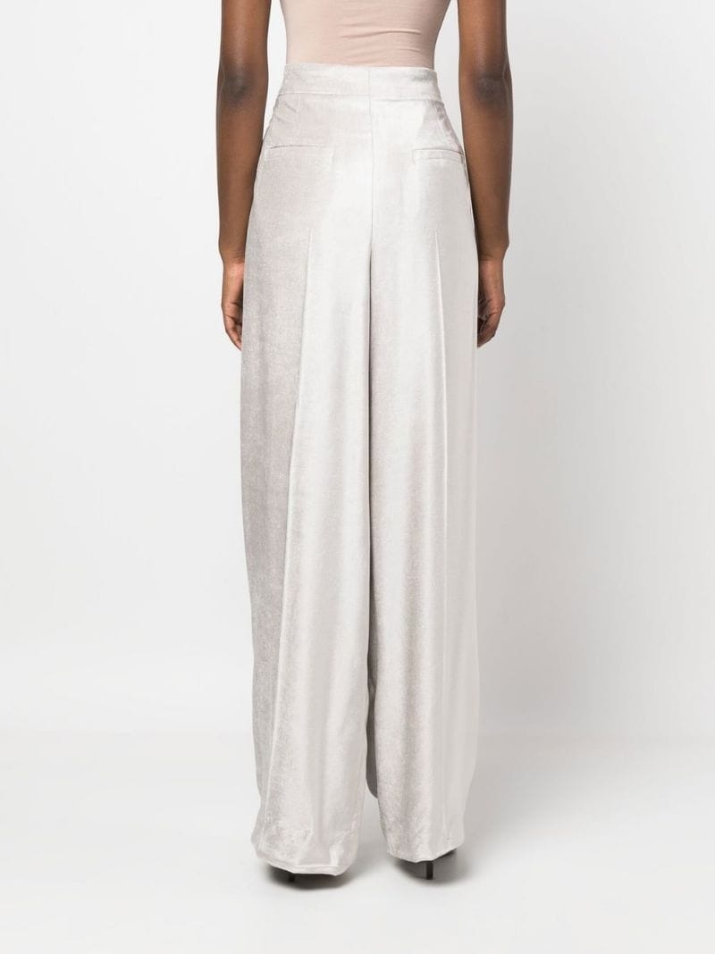 high-rise wide-leg trousers - 4