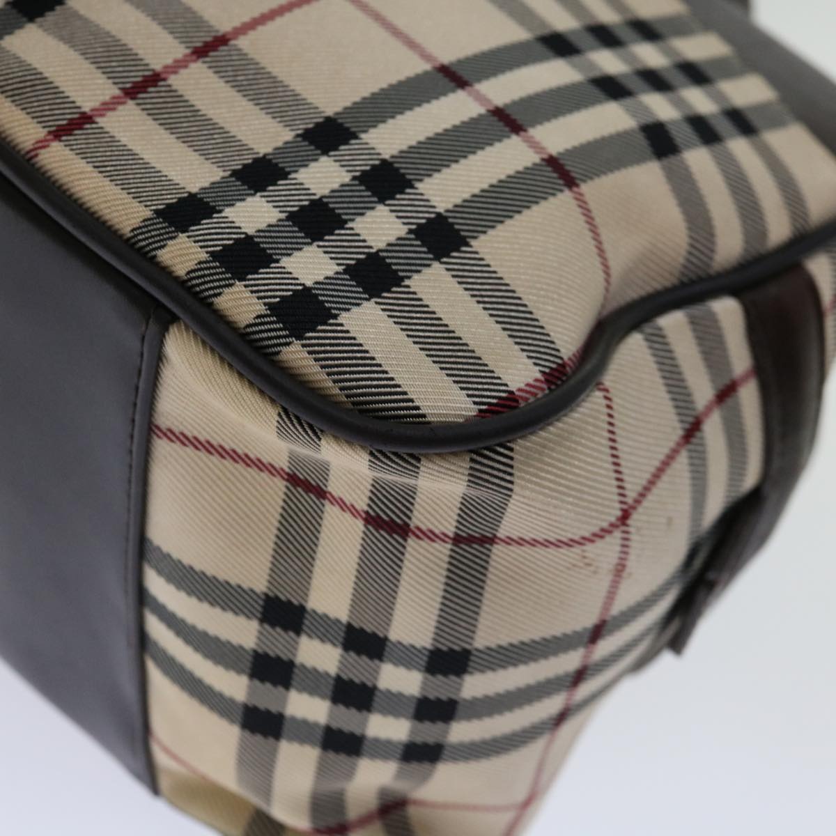 Burberry Nova Check Hand Bag Nylon Beige - 15