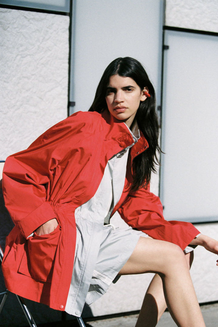 Paper Taffeta Parka - Red - 7