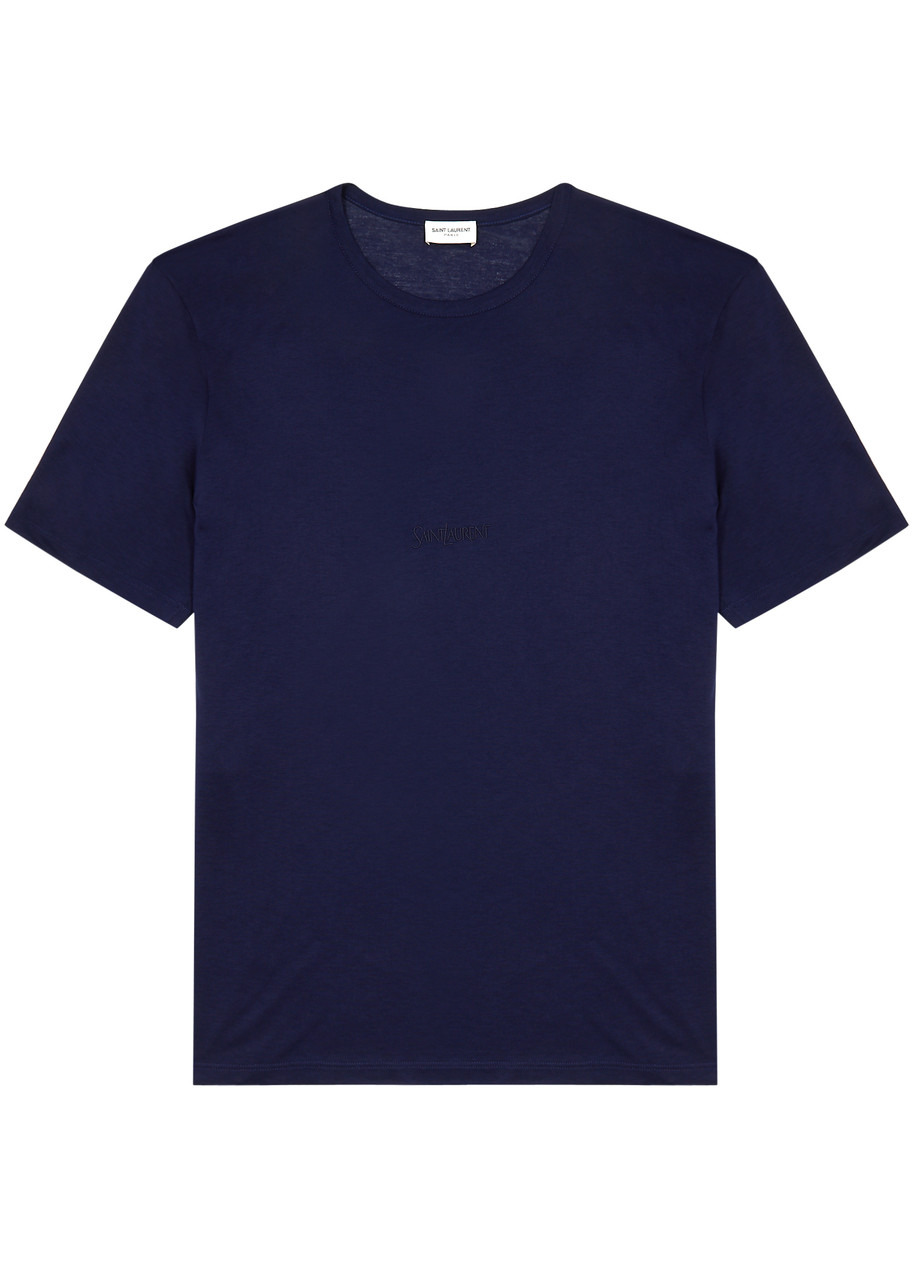 Logo-embroidered jersey T-shirt - 1