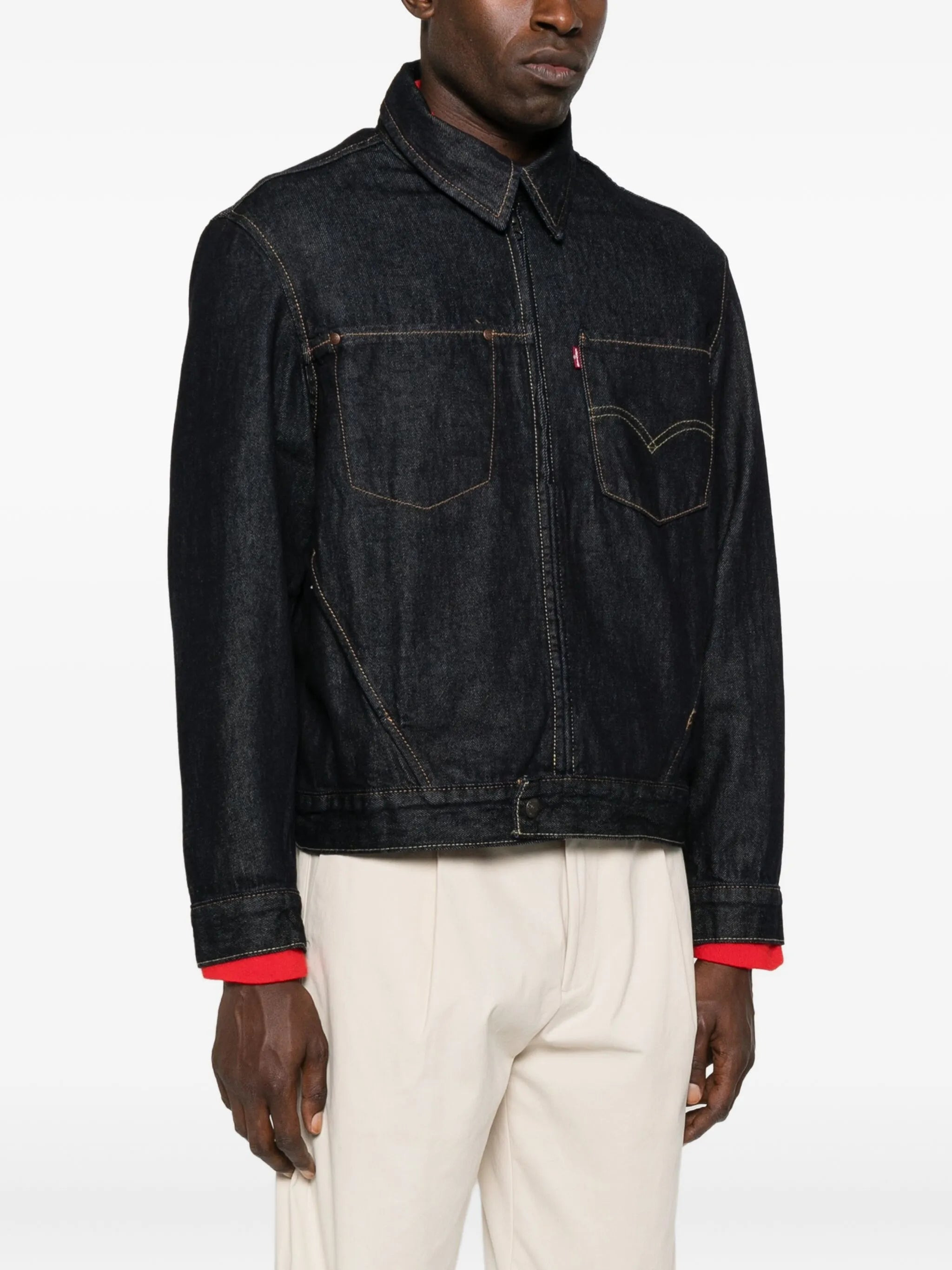 Levi's Zip-front Patch-pockets Denim Jacket - 2