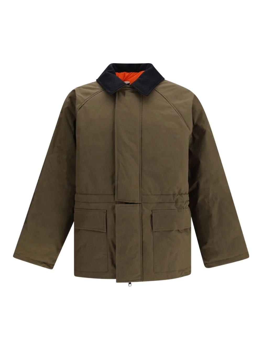 padded corduroy-collar parka - 1