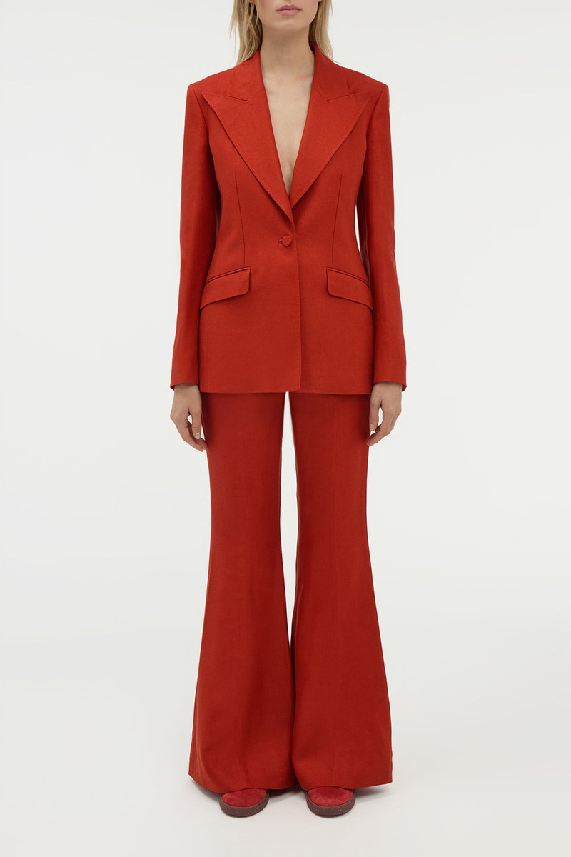 GABRIELA HEARST Leiva Blazer in Antelope Orange Linen Twill outlook