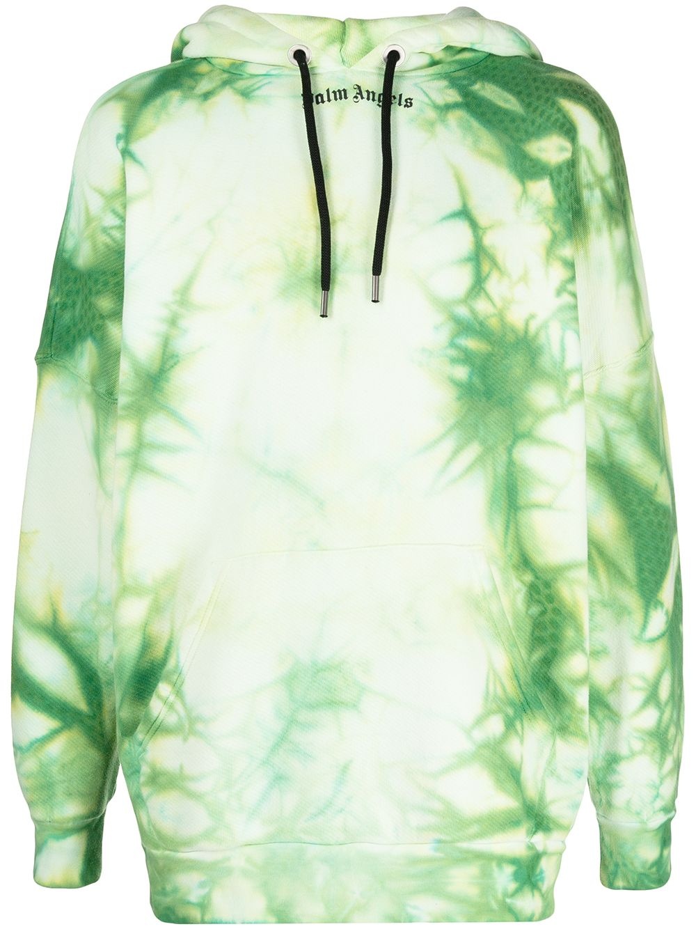 tie-dye logo print hoodie - 1