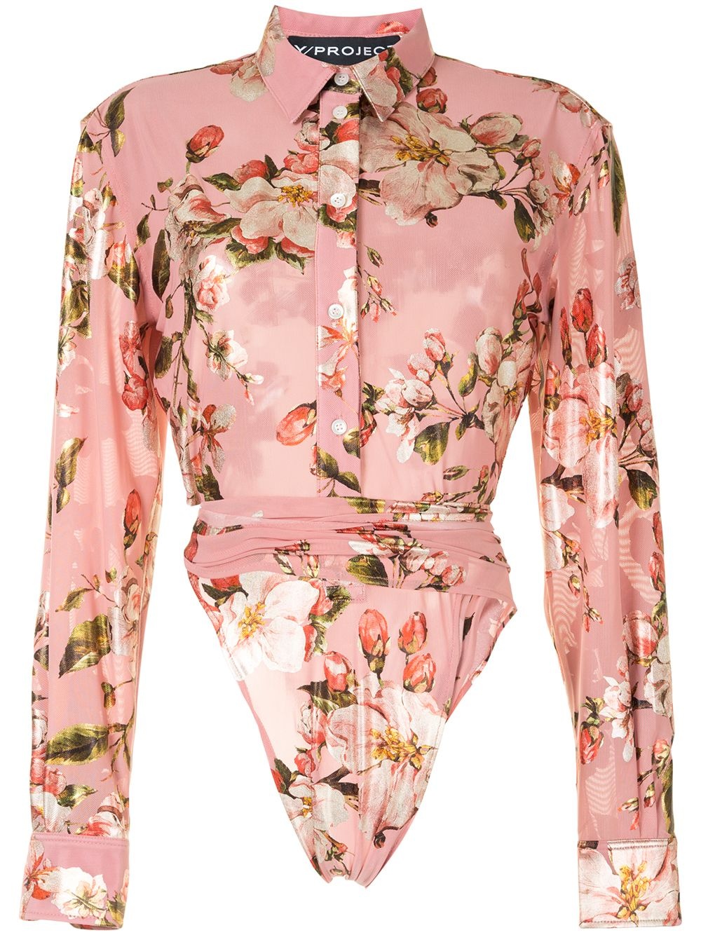 long-sleeved floral print shirt - 1