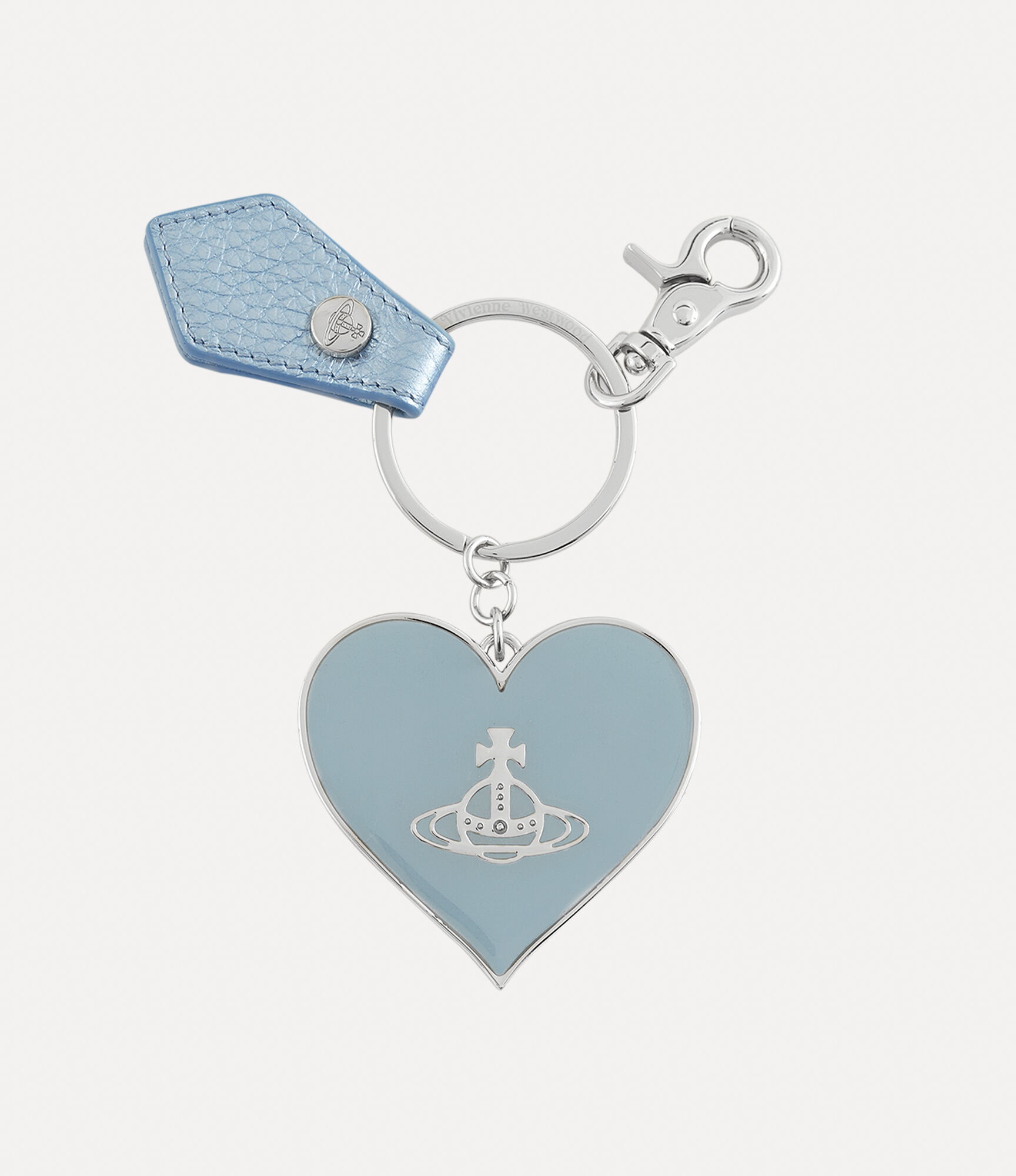 ★Vivienne Westwood★ MIRROR HEART ORB_BLACK PU GRAIN_820301 Vivienne Westwood - Mirror Heart Orb key ring Orange - The
